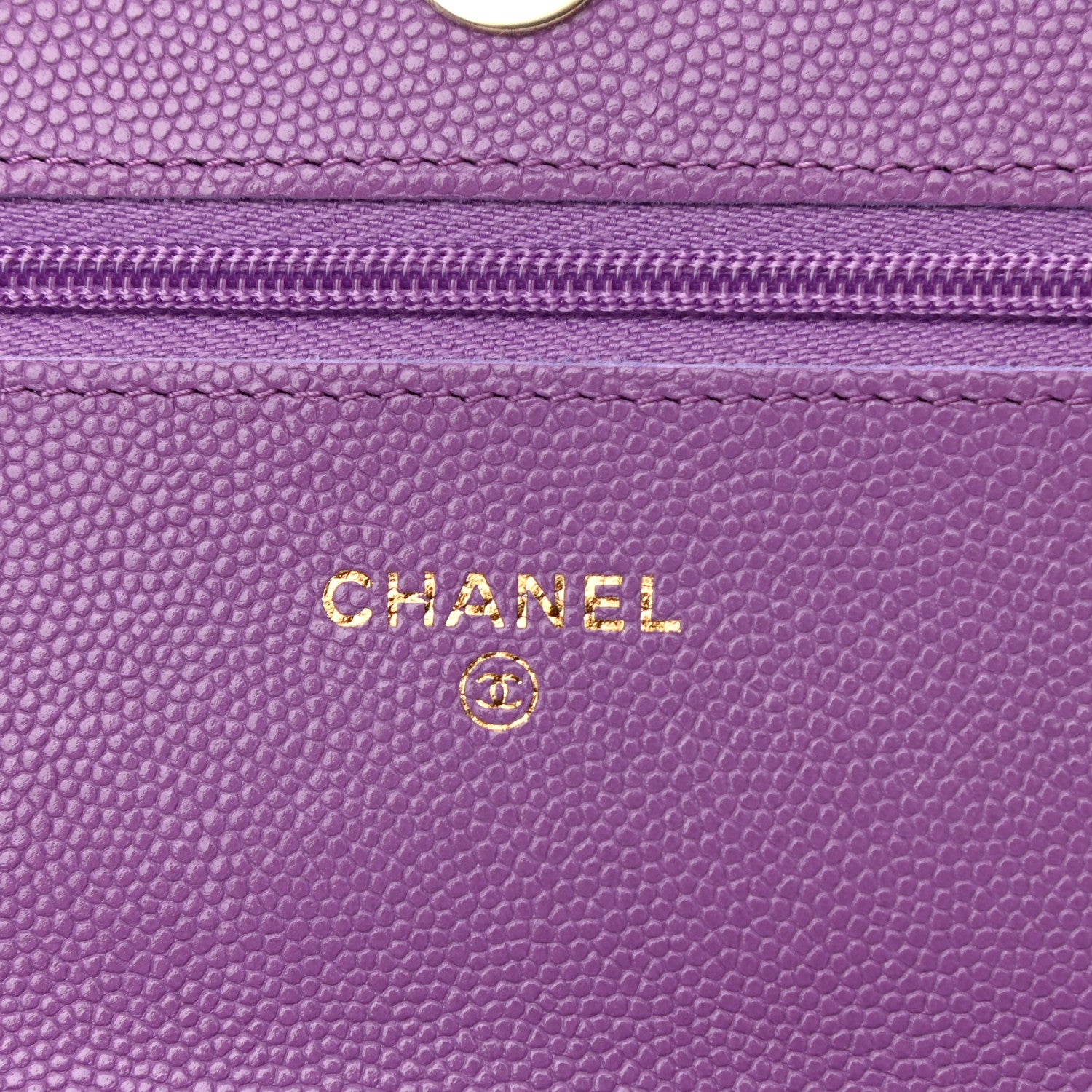Chanel Caviar Quilted Wallet On Chain WOC Purple 5 of 11