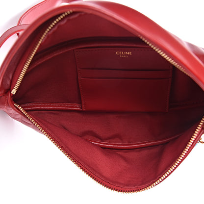 Celine Calfskin Quilted C Charm Belt Bag Red 5 of 9