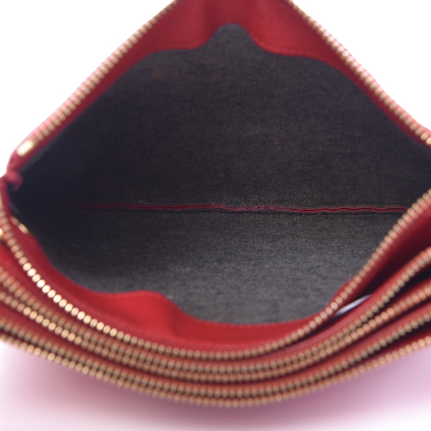 Lambskin Small Trio Crossbody Bag Red