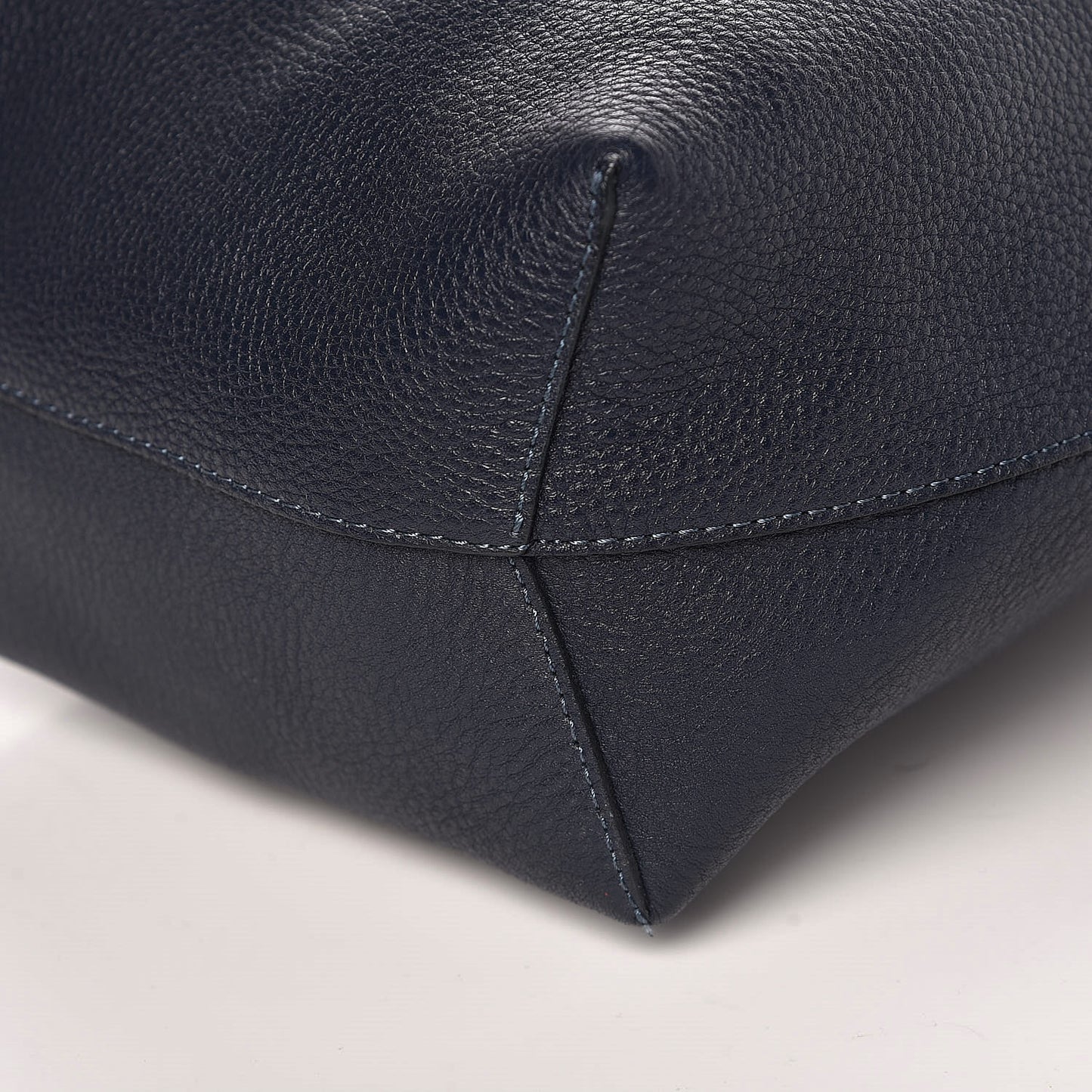 Tumbled Calfskin Mini Bucket Bag Blue