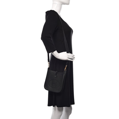 Hermes Taurillon Clemence Evelyne TPM Black 2 of 11