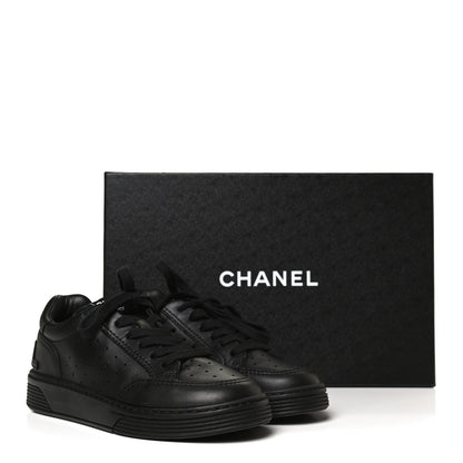 Chanel Calfskin Womens Logo Sneakers 35.5 Black 11 of 11