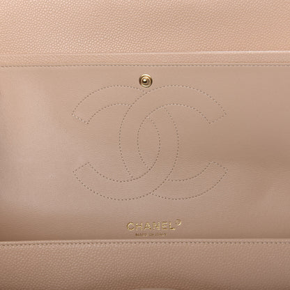 Chanel Caviar Quilted Jumbo Double Flap Beige Clair 8 of 9