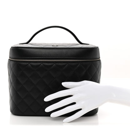 Chanel Lambskin Quilted Large Vanity Pouch Black 2 of 7