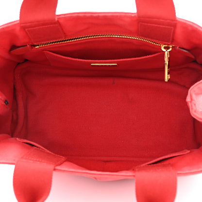 Prada Canapa Small Logo Tote Rosso 5 of 12