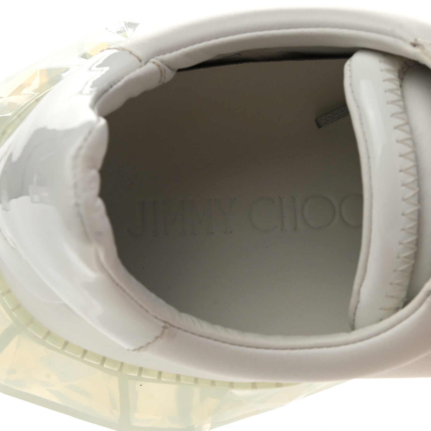 Jimmy Choo Calfskin Womens Diamond Low Top Sneaker 40 White 6 of 8