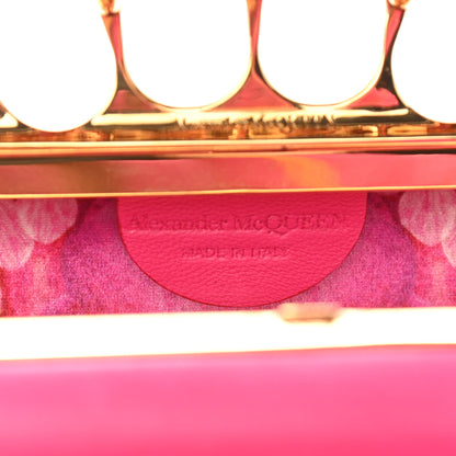 Alexander McQueen Nappa Butterfly Knuckle Duster Box Clutch Orchid Pink 6 of 11