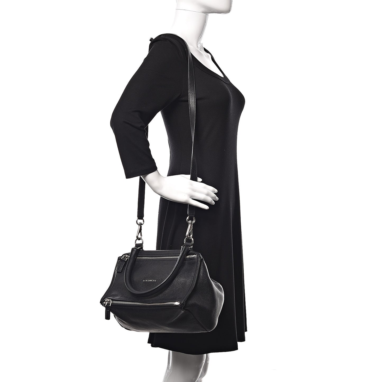 Sugar Goatskin Small Pandora Black