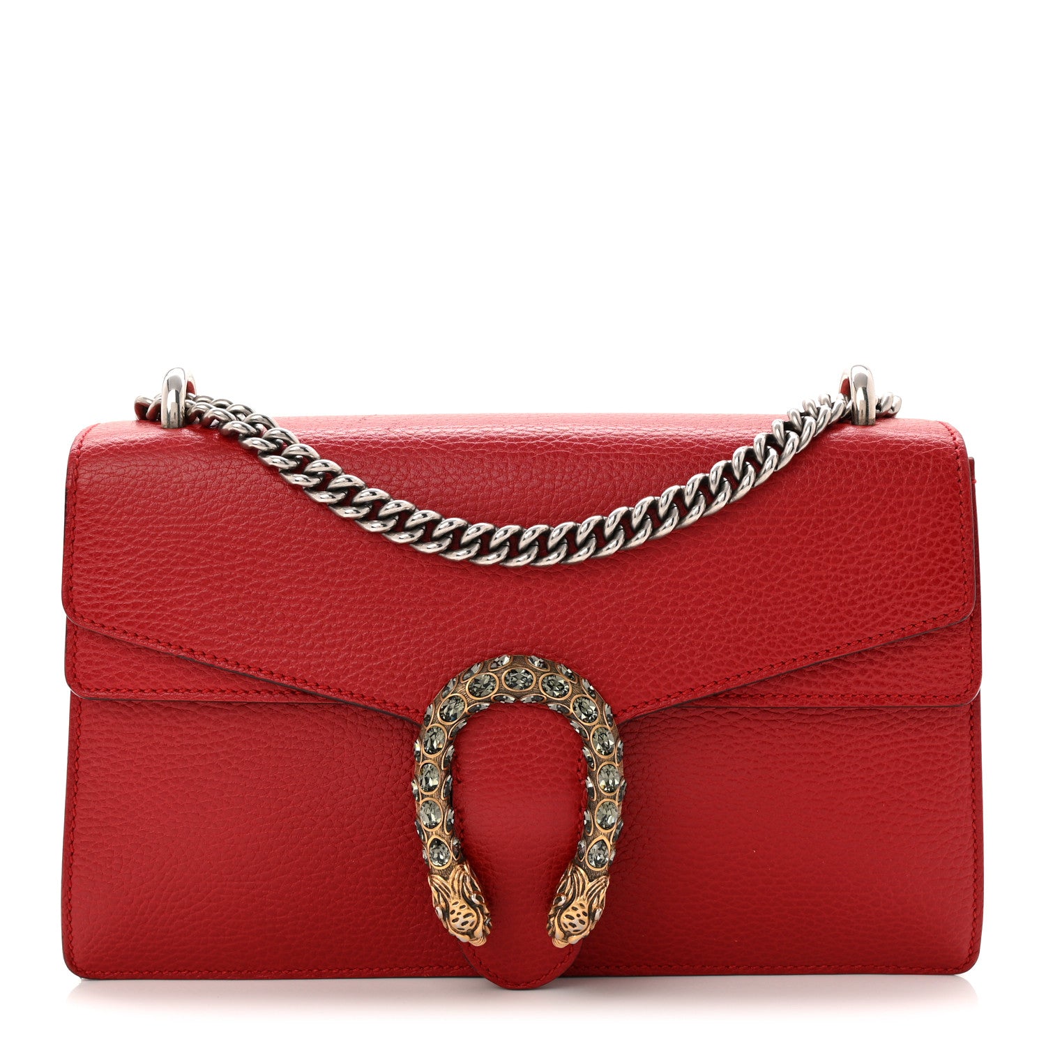 Gucci Dollar Calfskin Swarovski Crystal Small Dionysus Shoulder Bag Hibiscus Red 1 of 10