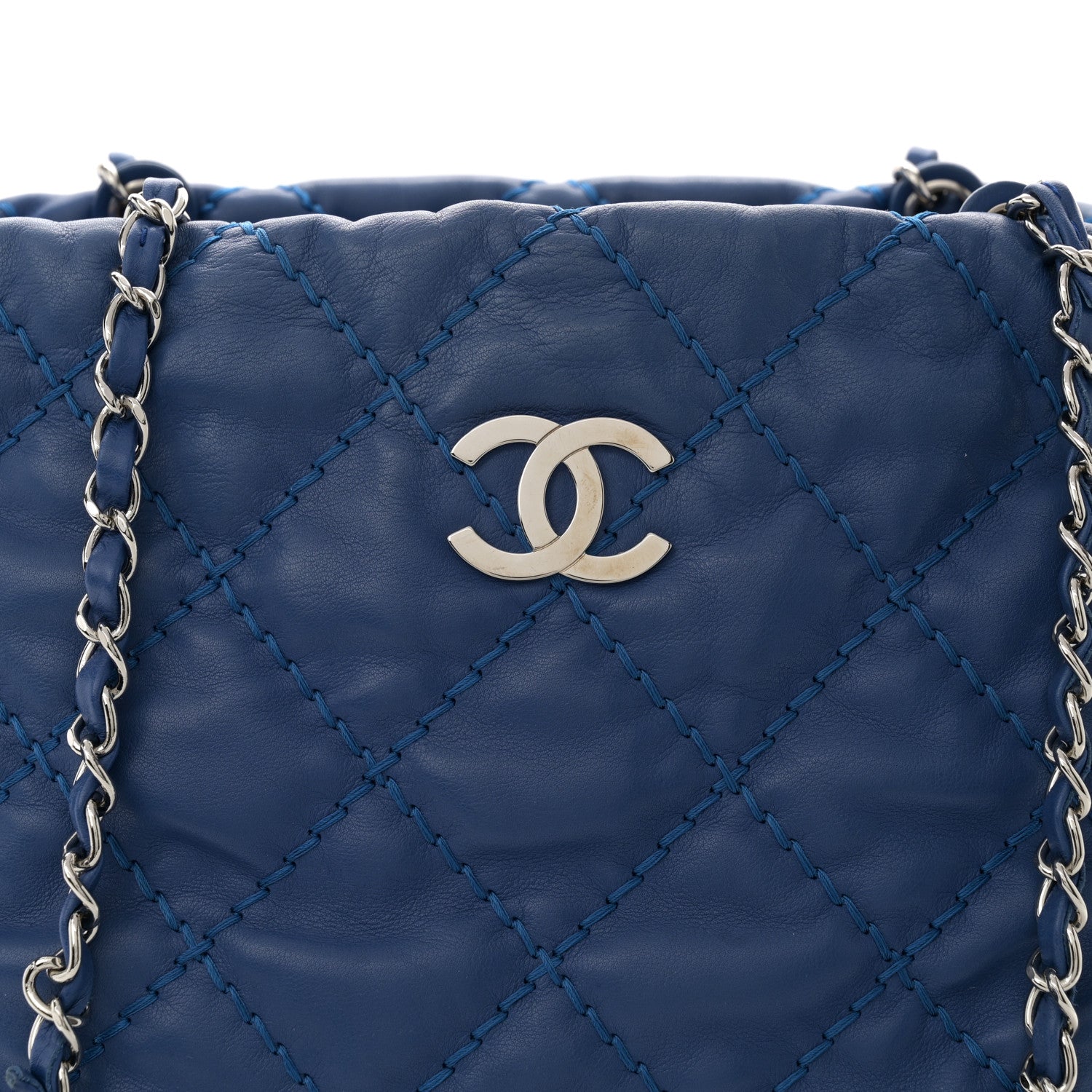 Chanel Calfskin Love Me Tender Large Tote Blue 8 of 10