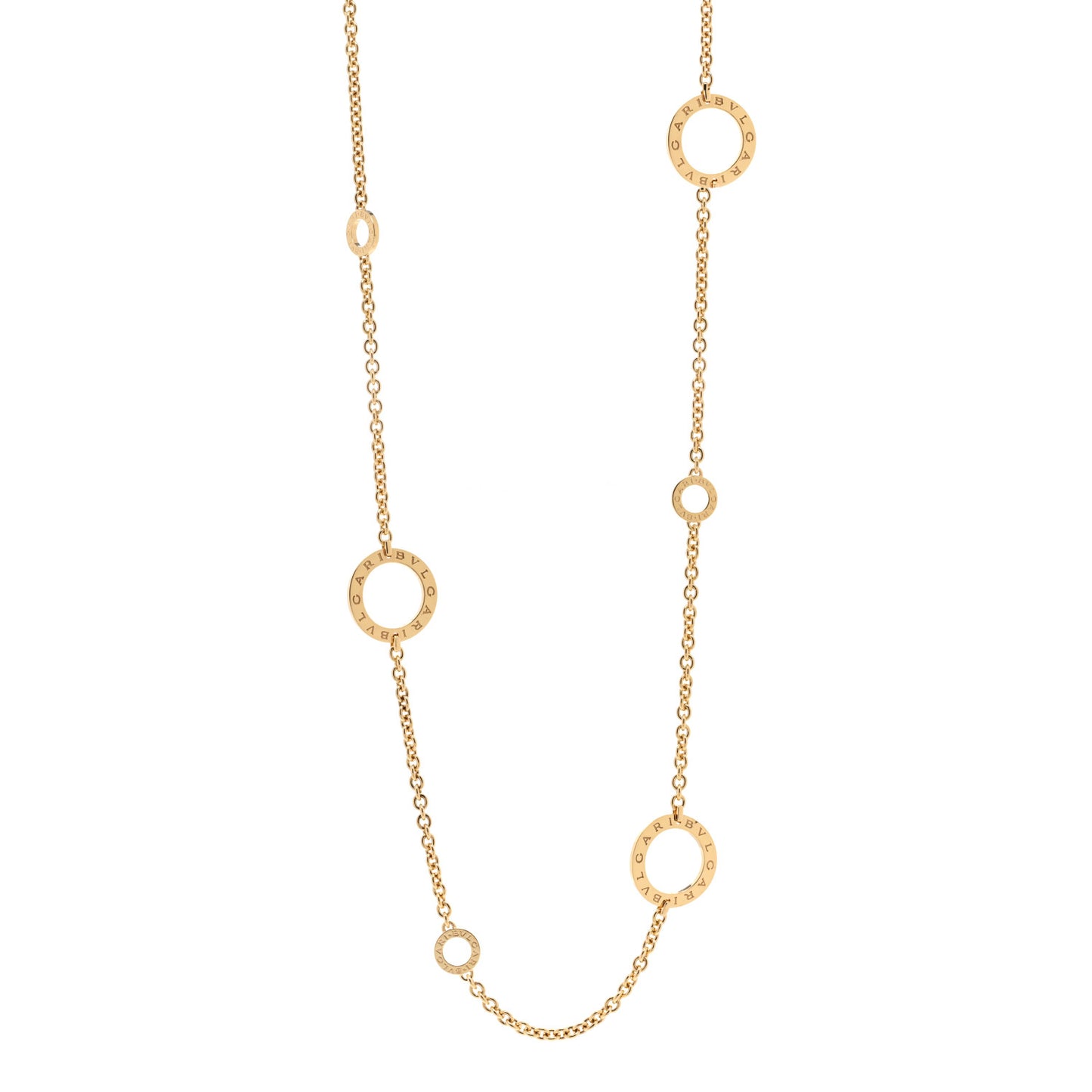 18K Yellow Gold Sautoir Station Necklace