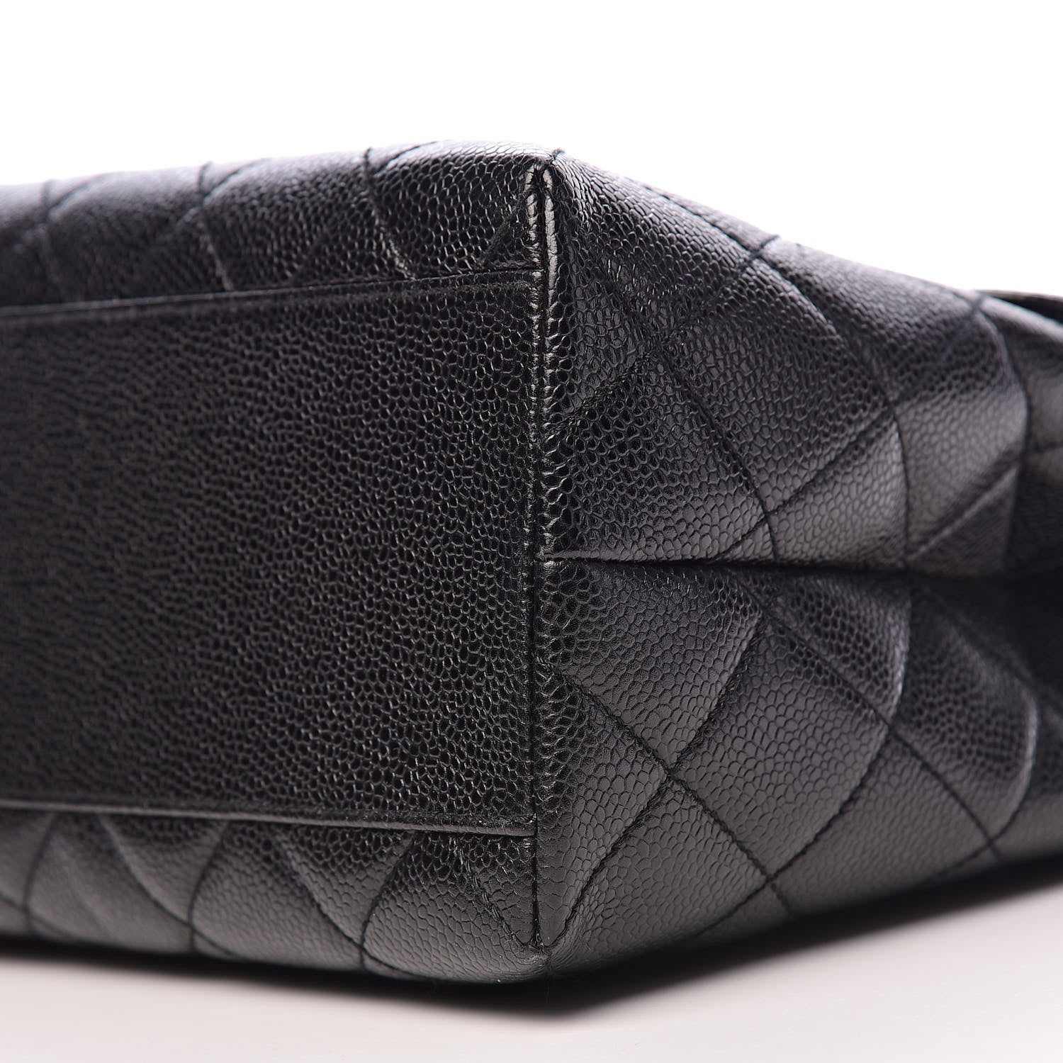 Chanel Caviar Quilted Jumbo Kelly Flap Black 10 of 12