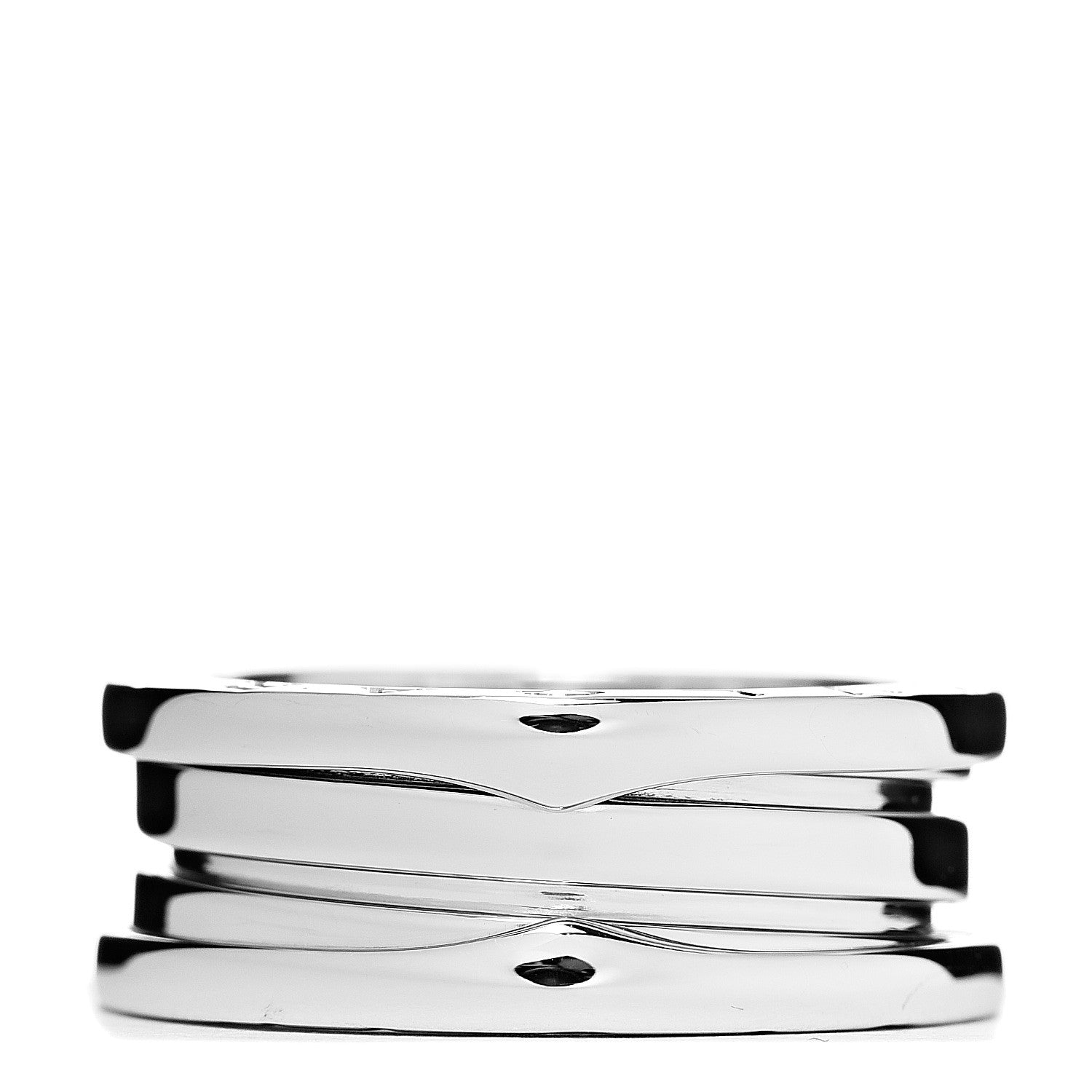 Bulgari 18K White Gold B.Zero1 Two-Band Ring 52 6 2 of 5
