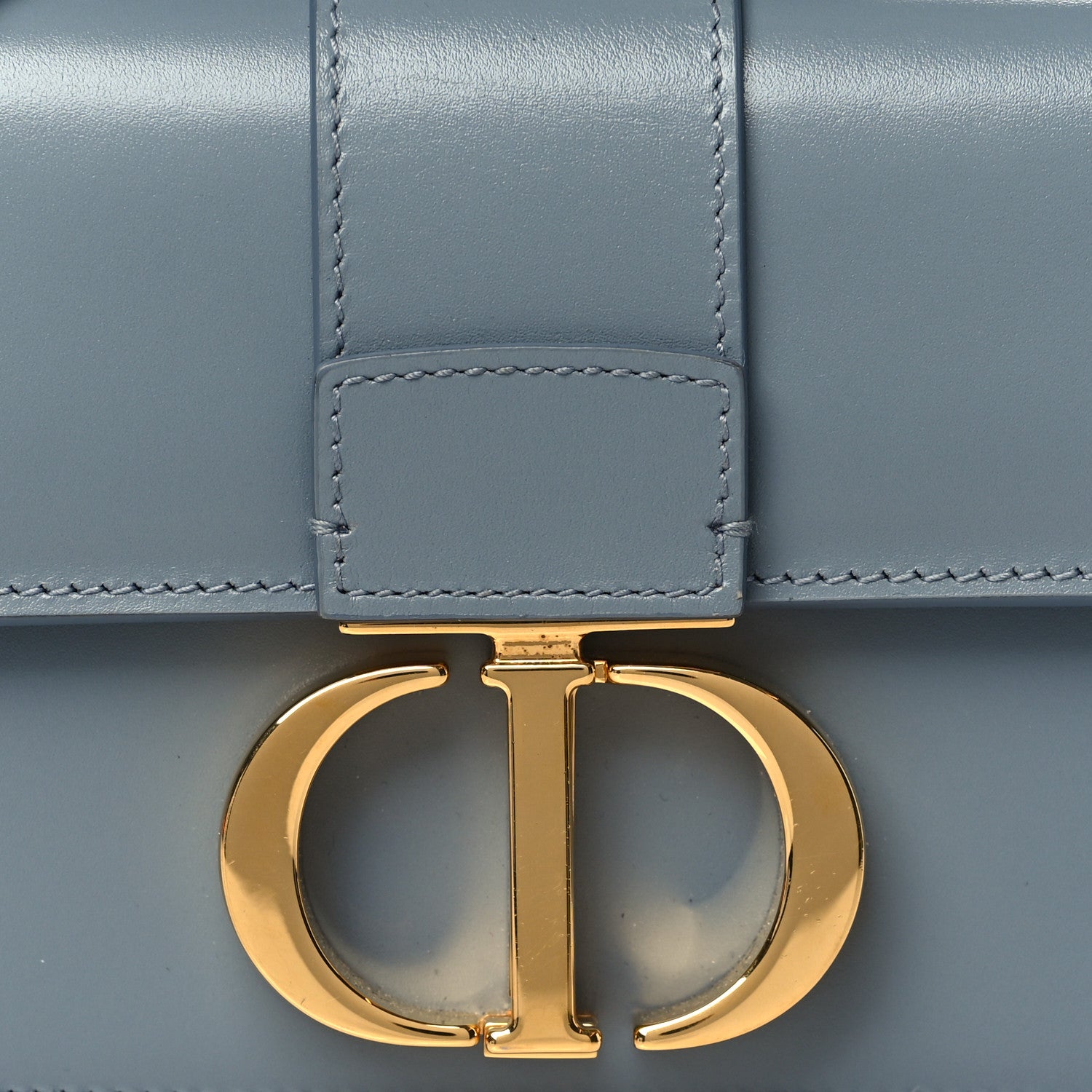 Christian Dior Smooth Calfskin Micro 30 Montaigne Flap Bag Blue Gray 7 of 10