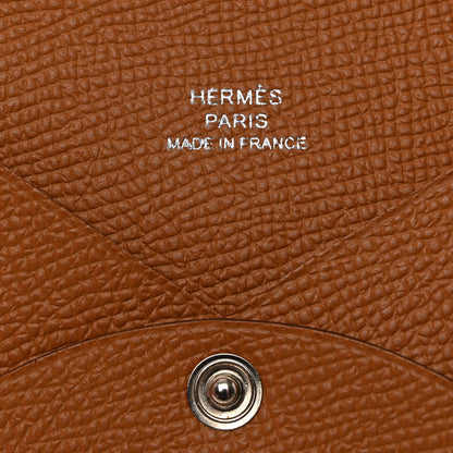 Hermes Epsom Calvi Card Case Gold 6 of 8