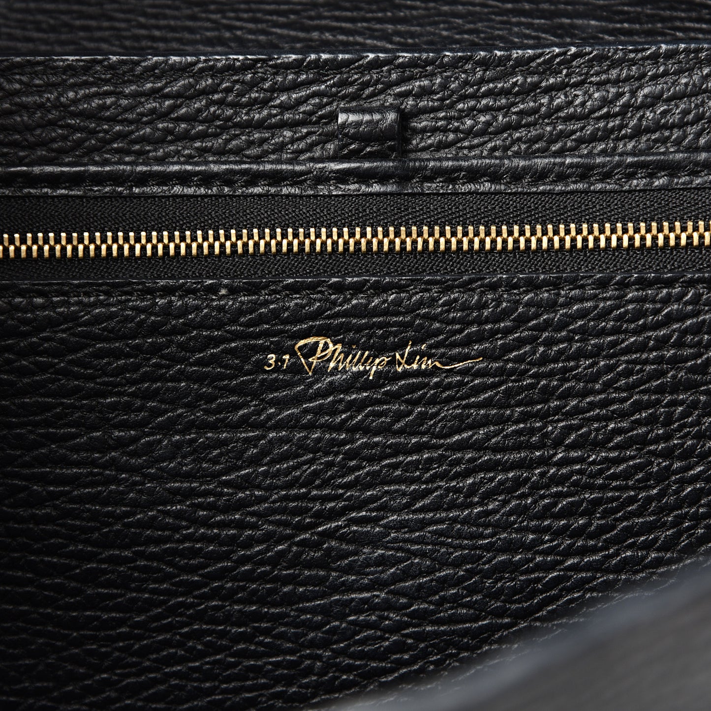 3.1 Textured Calfskin Medium Pashli Satchel Black