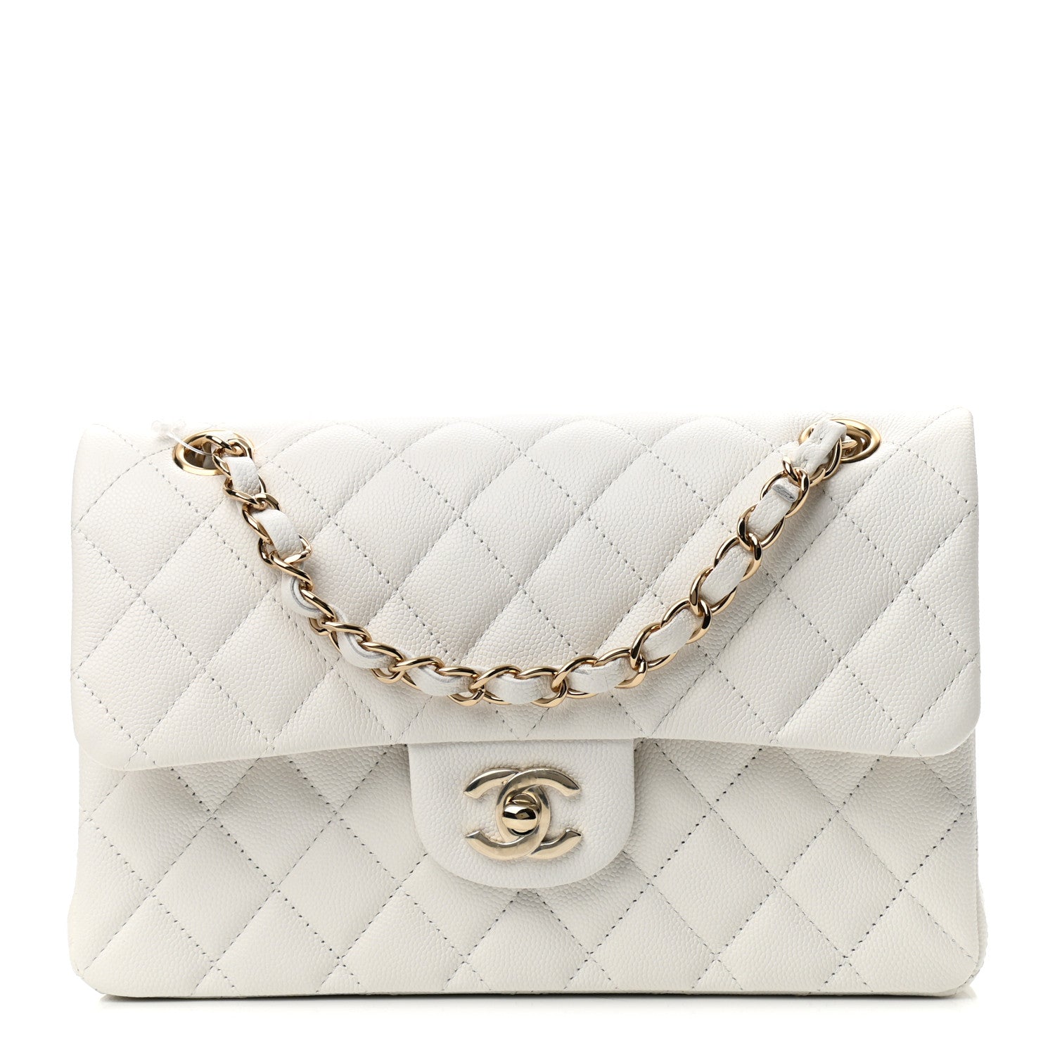 Chanel Caviar Quilted Small Double Flap White 1 of 11