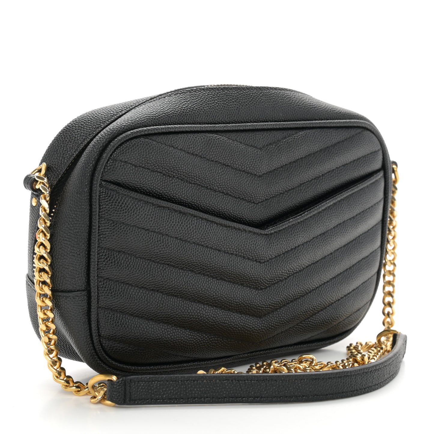 Grain De Poudre Matelasse Monogram Mini Lou Camera Bag Black
