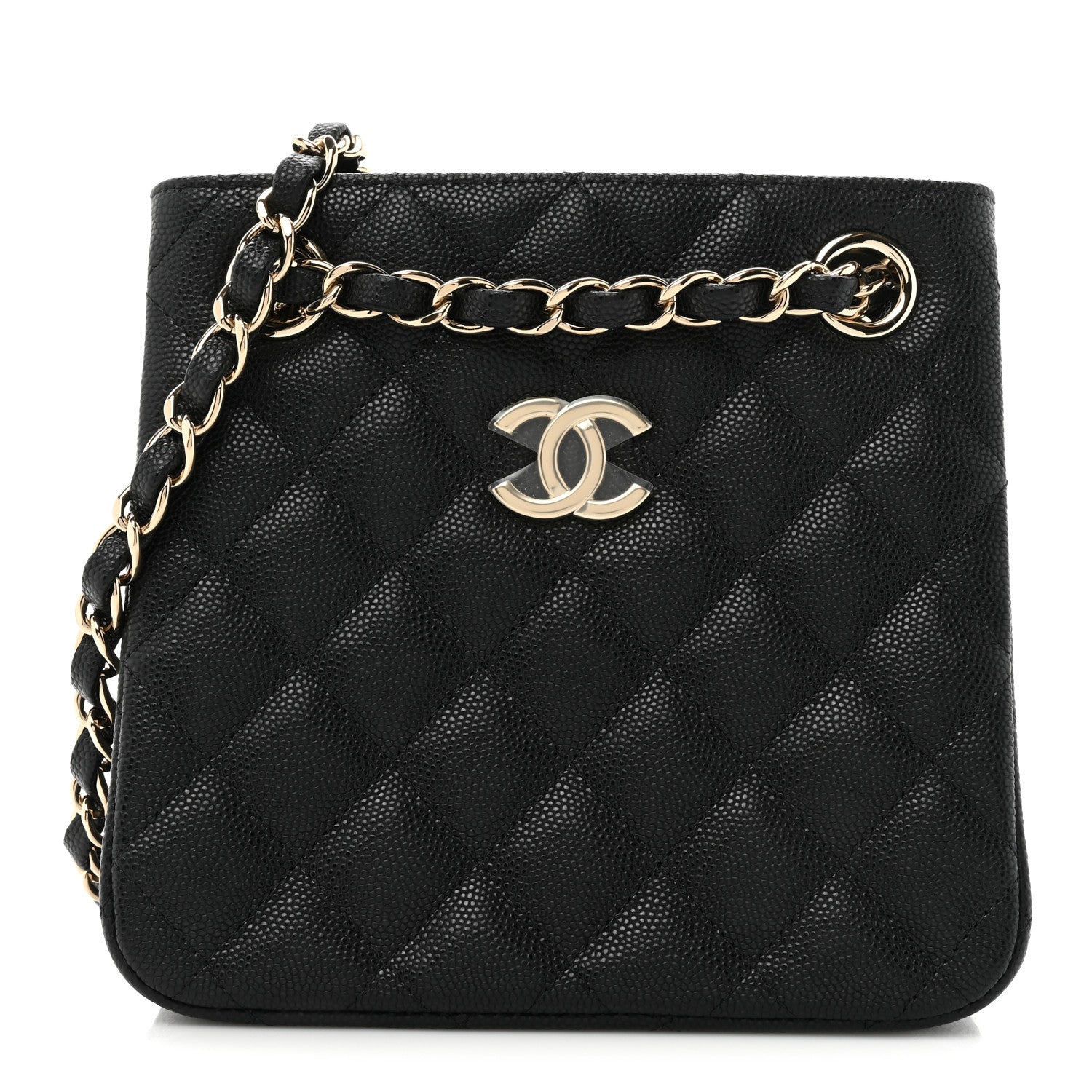 Chanel Caviar Quilted Mini Bucket Bag Black 1 of 9