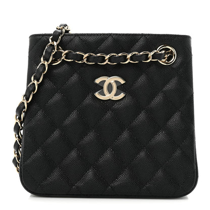Chanel Caviar Quilted Mini Bucket Bag Black 1 of 9