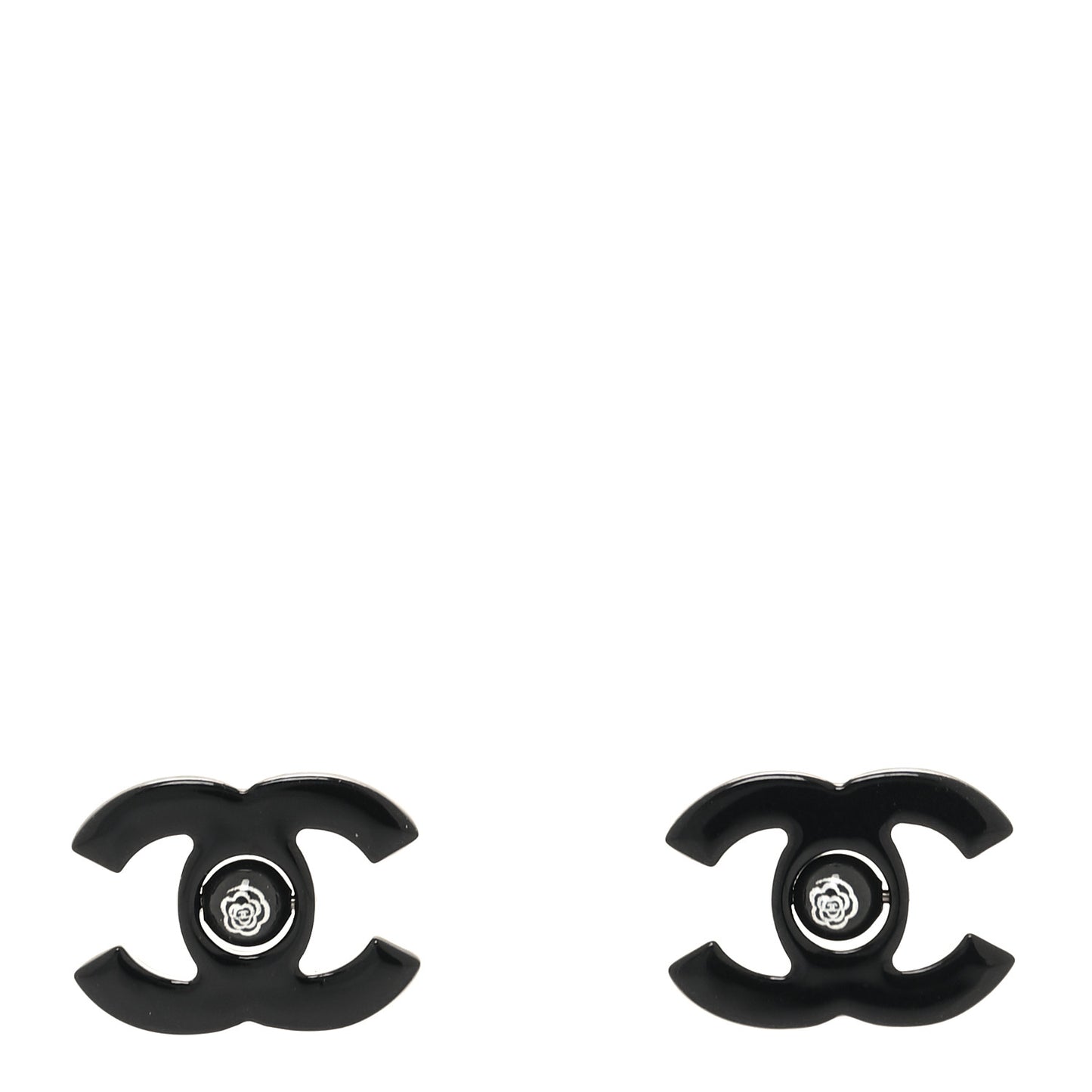 Resin CC Mademoiselle Earrings Black