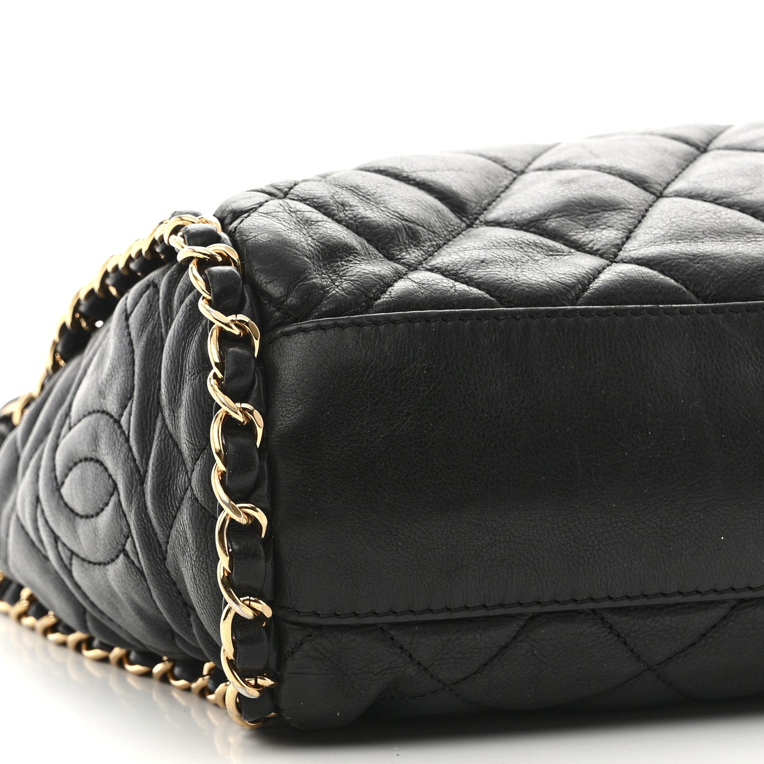 Chanel Calfskin Quilted Medium Chain Me Hobo Black 9 of 10