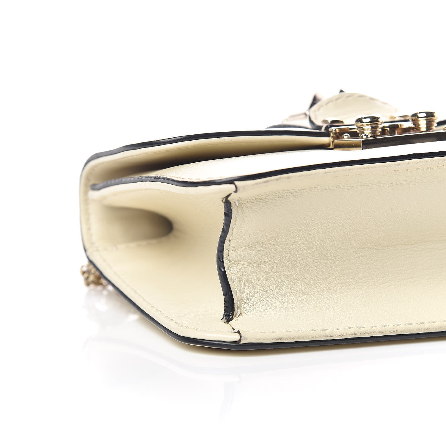 Valentino Garavani Vitello Mini Glam Lock Rockstud Flap White 7 of 9