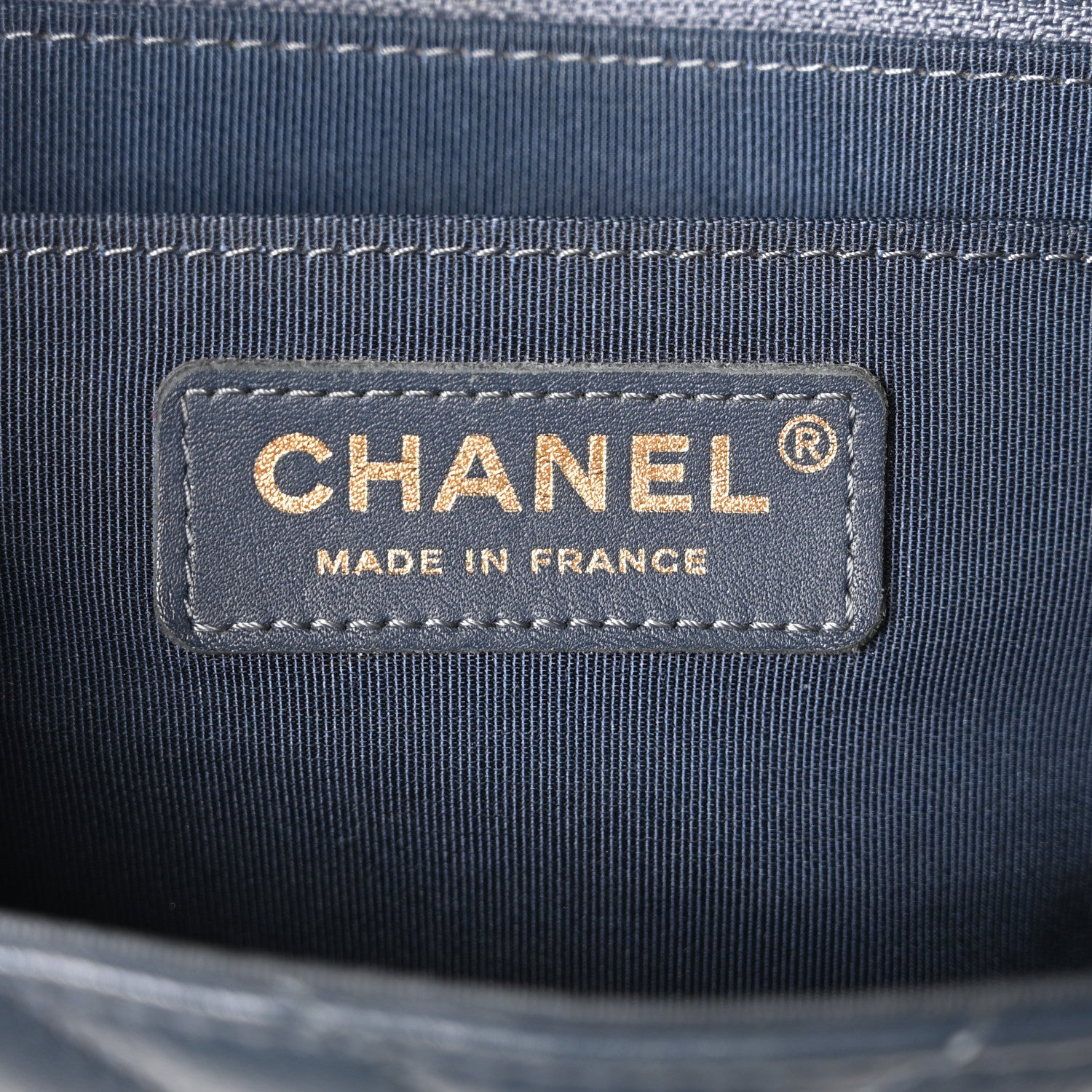 Chanel Calfskin Quilted Medium Daily Chevron Flap Navy Blue 6 of 10