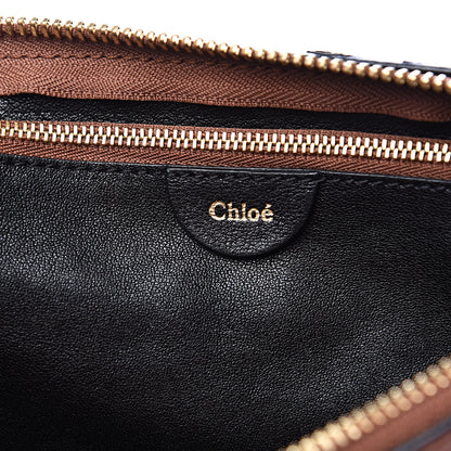 Chloe Calfskin Perforated Medium Marcie Satchel Mahogany 6 of 15
