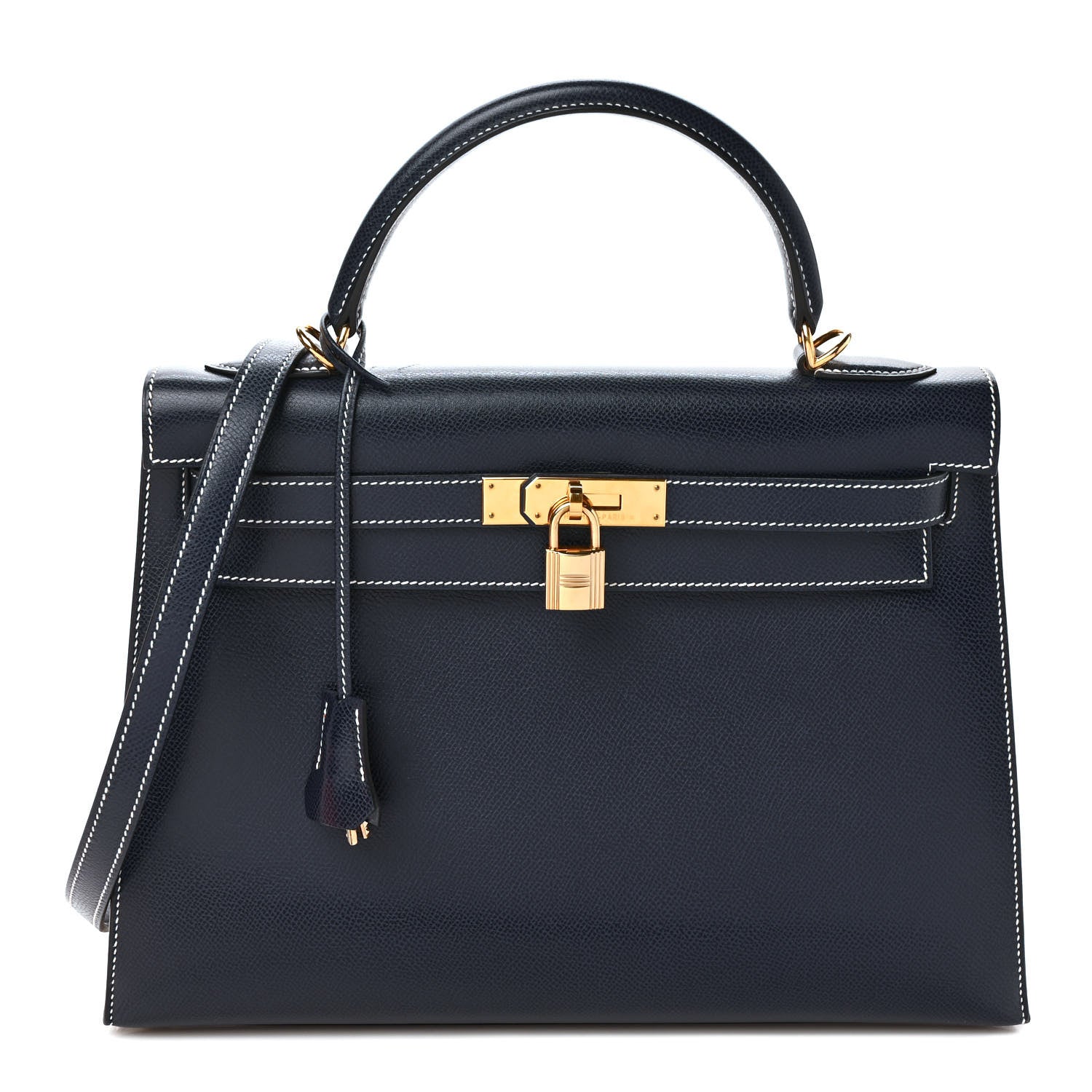 Hermes Courchevel Kelly Sellier 32 Bleu Marine 1 of 10