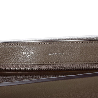 Celine Drummed Calfskin Suede Large Trapeze Souris 6 of 10