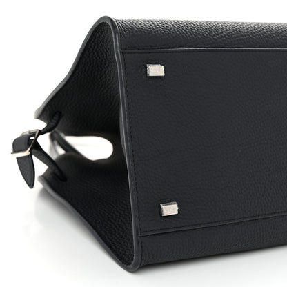 The Row Matte Grained Calfskin Soft Margaux 12 Marine 8 of 9