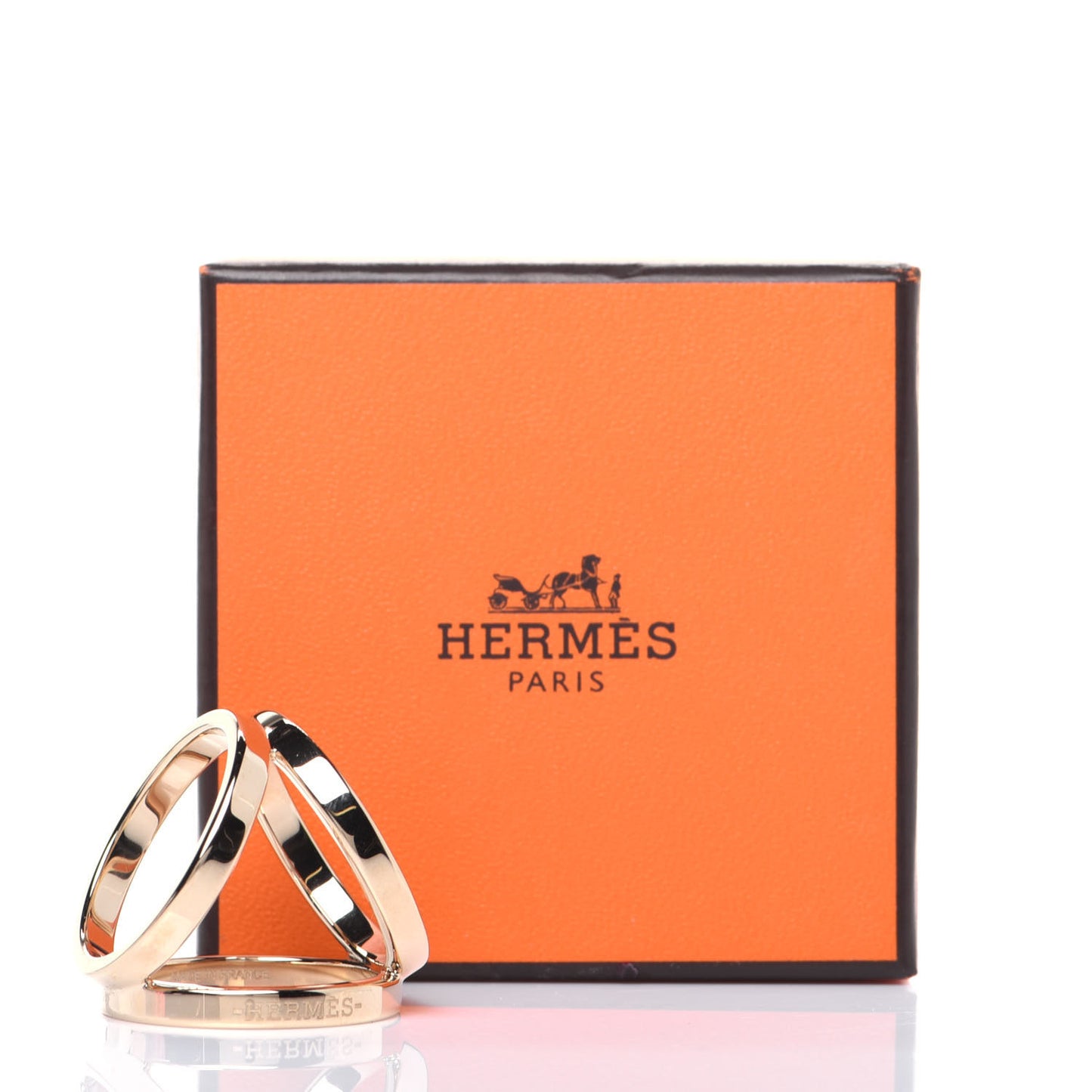 Permabrass Rose Gold Plated Trio Scarf Ring