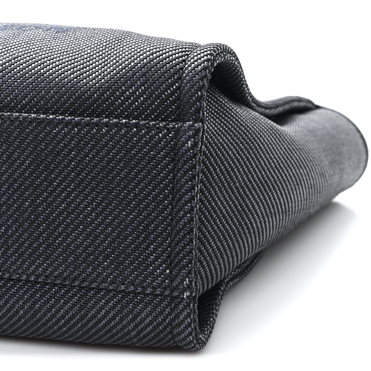 Chanel Mixed Fibers Calfskin Small Deauville Tote Black 10 of 10
