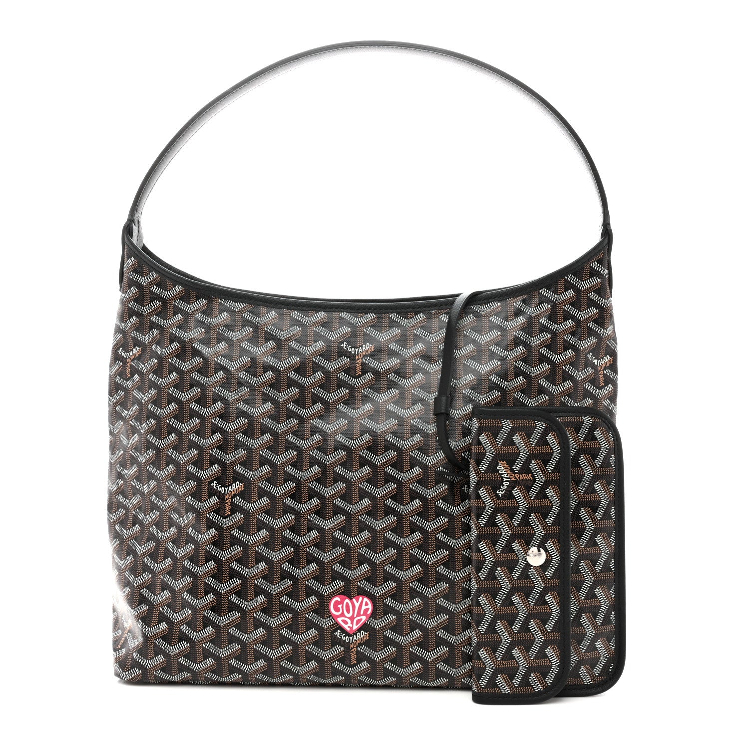 Goyard Goyardine Coeur Boheme Hobo Black 3 of 11