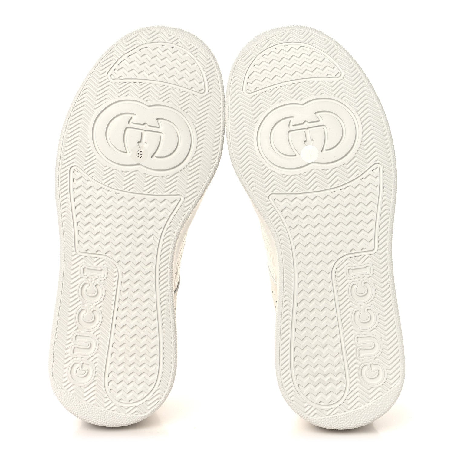 Gucci Calfskin GG Tennis Embossed Perforated Womens Platform 55mm Sneakers 39 Great White 6 of 10