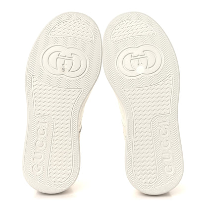 Gucci Calfskin GG Tennis Embossed Perforated Womens Platform 55mm Sneakers 39 Great White 6 of 10