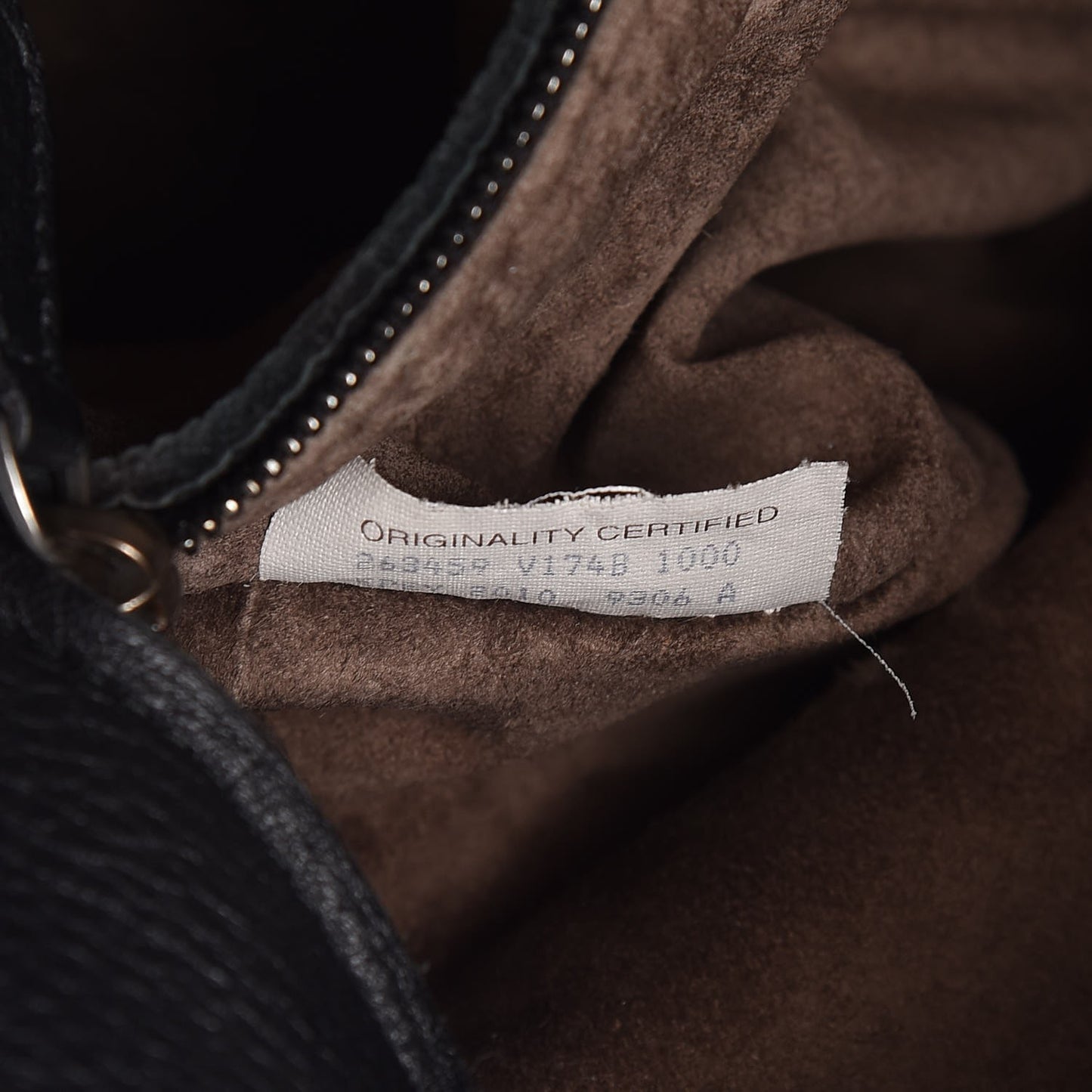 Waxed Cervo Deerskin Large Loop Hobo Black