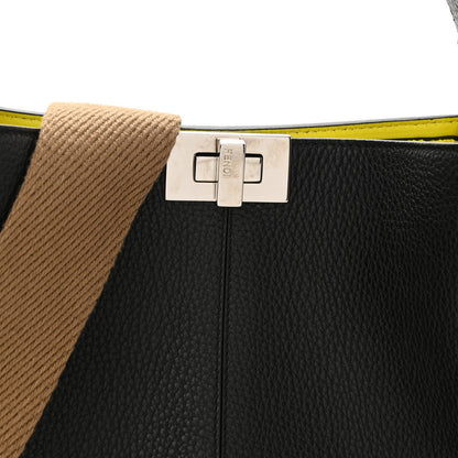 Fendi Cuoio Romano Fluo Selleria Medium Peekaboo X-Lite Black Giallo Fluo 9 of 12