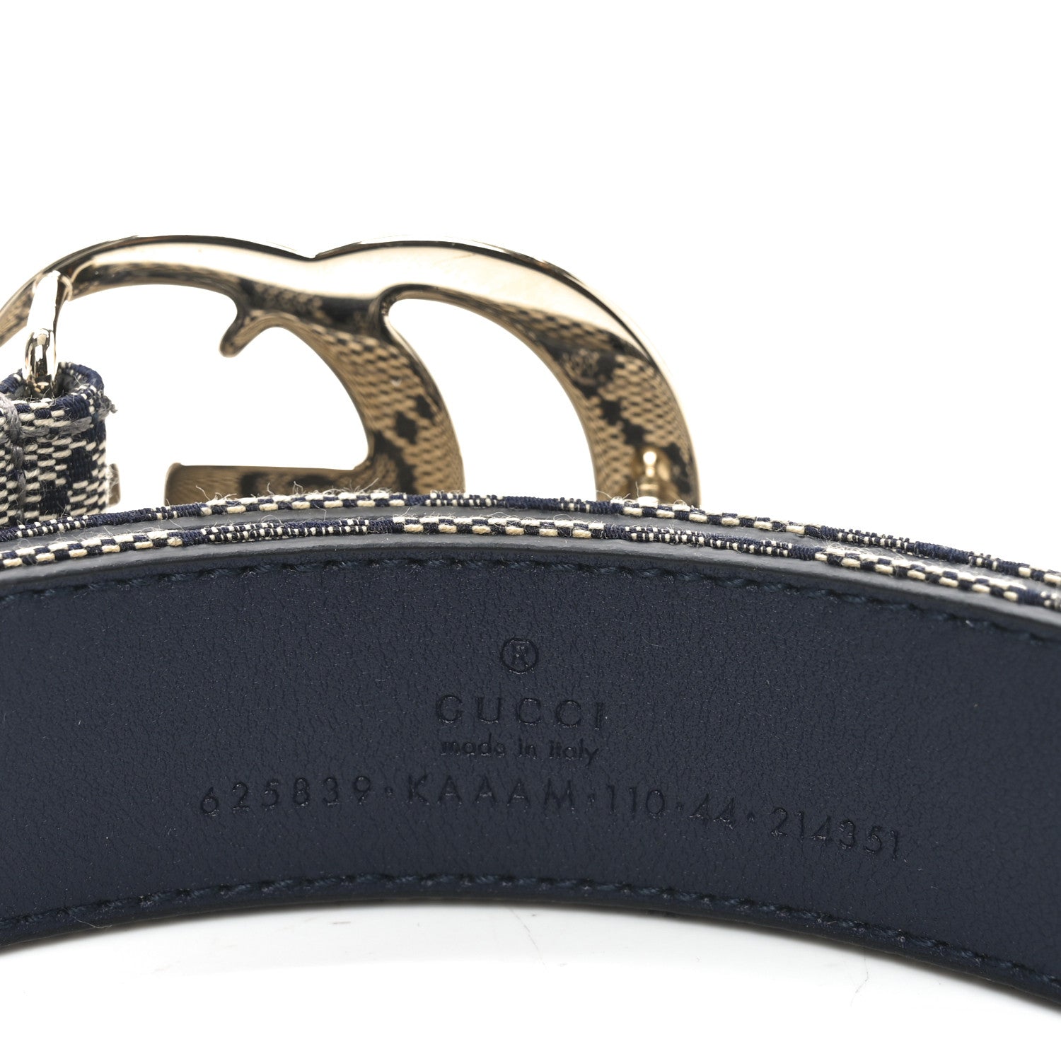 Gucci Original GG Canvas Double G 30mm Belt 110 44 Beige Blue 3 of 5