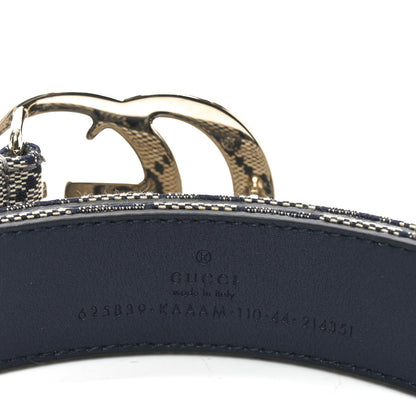 Gucci Original GG Canvas Double G 30mm Belt 110 44 Beige Blue 3 of 5