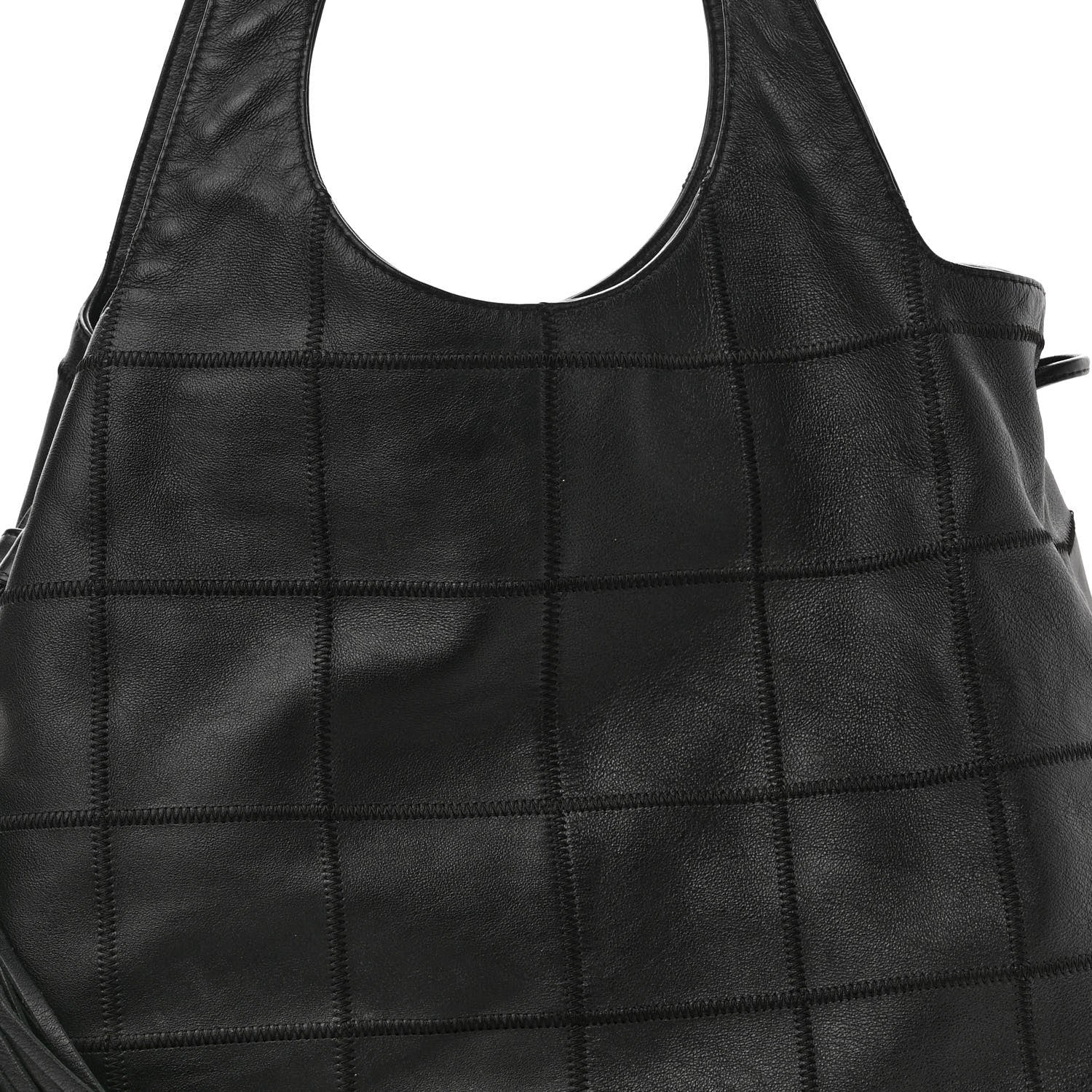 Chanel Calfskin Square Stitched Tassel Bag Black 8 of 13