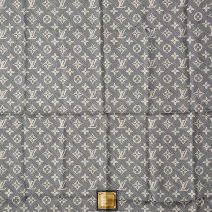 Louis Vuitton Silk Monogram New Denim Bandana Scarf Navy 1 of 17