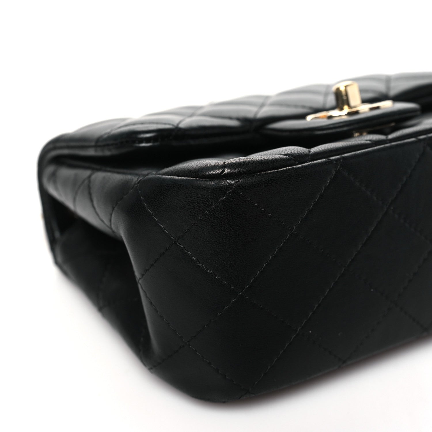 Chanel Lambskin Quilted Mini Square Flap Black 10 of 11