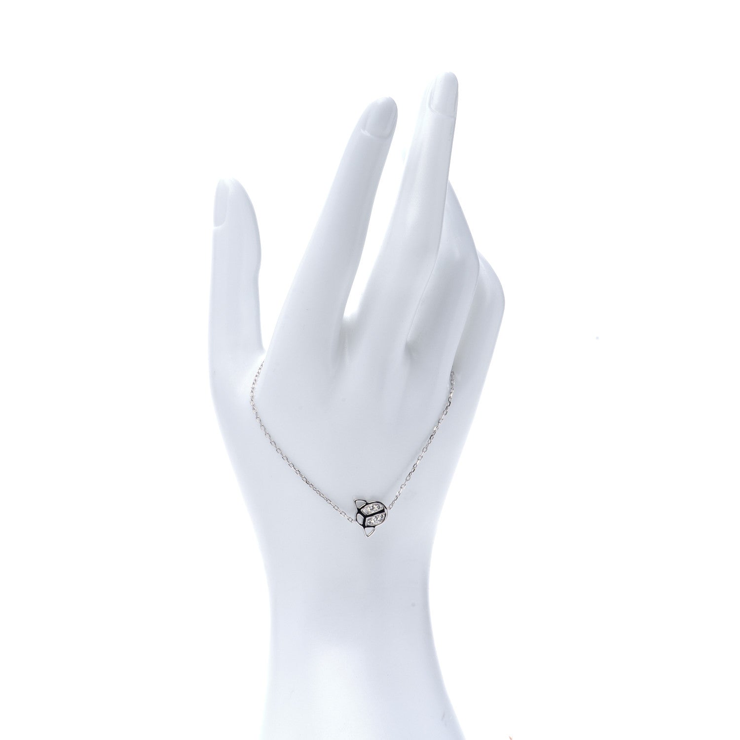 Cartier 18K White Gold Diamond Scarab Bracelet 2 of 6