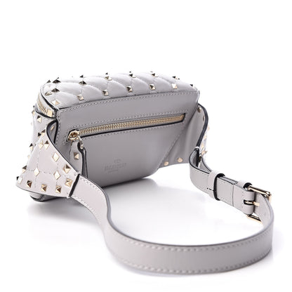 Valentino Garavani Nappa Rockstud Spike Belt Bag 85 Pastel Grey 3 of 9