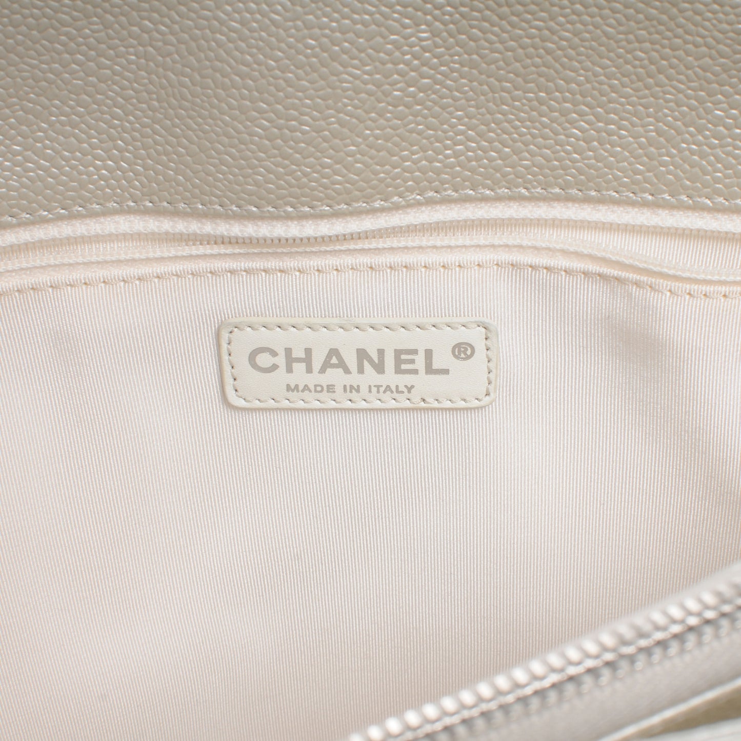 Caviar Quilted Grand Shopping Tote GST Pearl