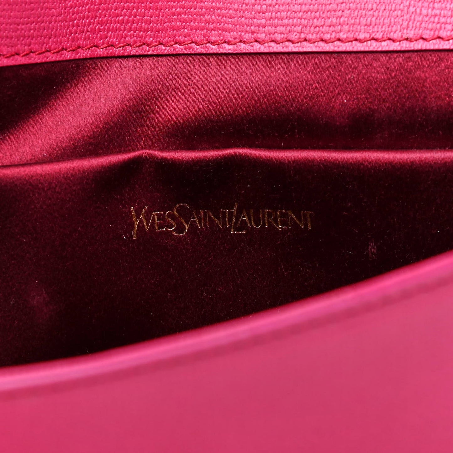 Calfskin Classic Y Ligne Clutch Fuchsia