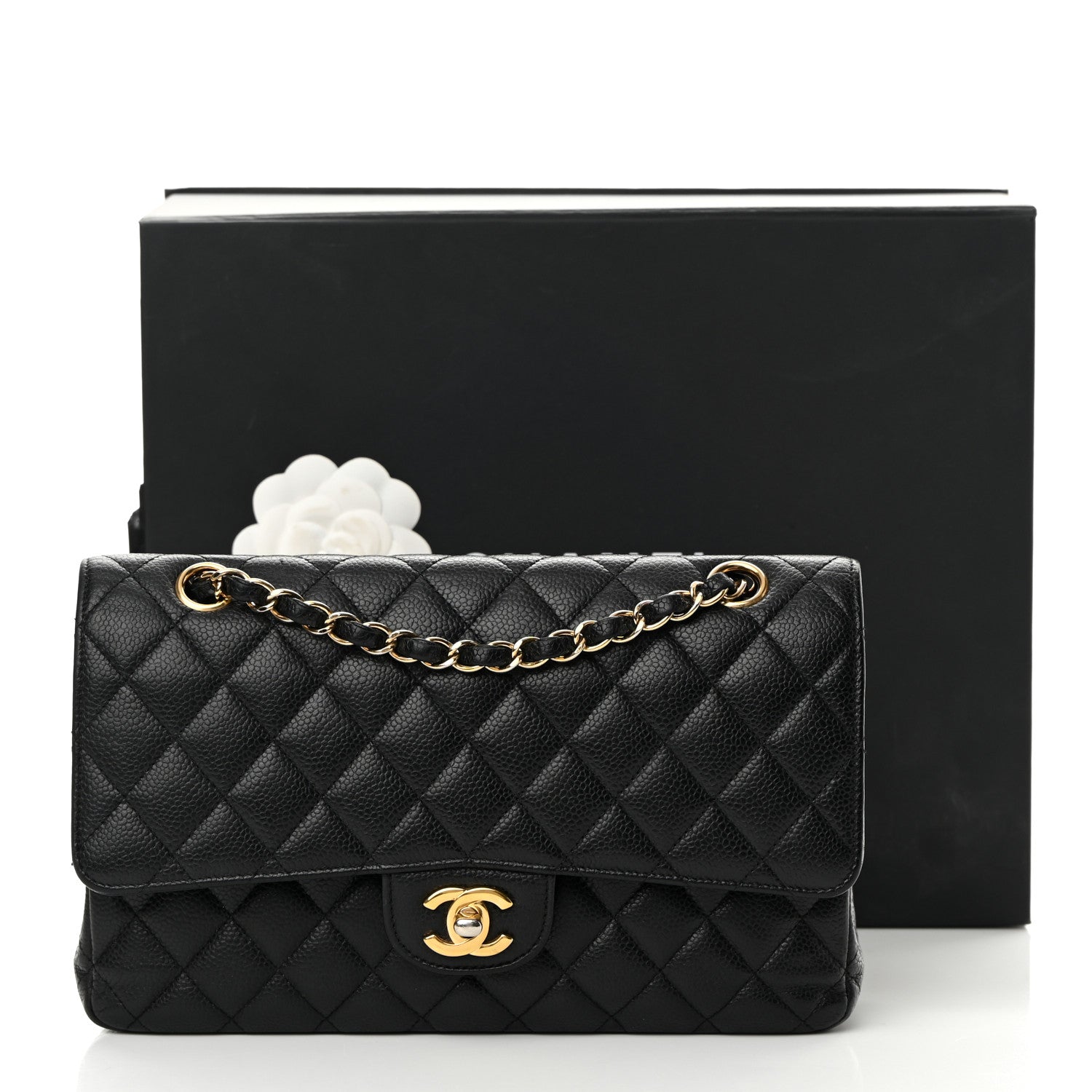 Chanel Caviar Quilted Medium Double Flap Black 16 of 16