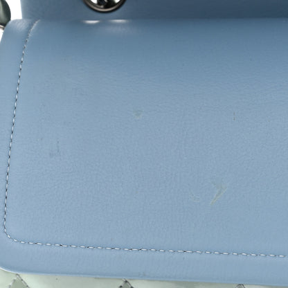 Chanel Patent Quilted Jumbo Double Flap Blue 16 of 17